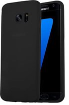 Samsung S7 Edge Hoesje - amsung galaxy S7 Edge hoesje zwart siliconen case hoes cover hoesjes