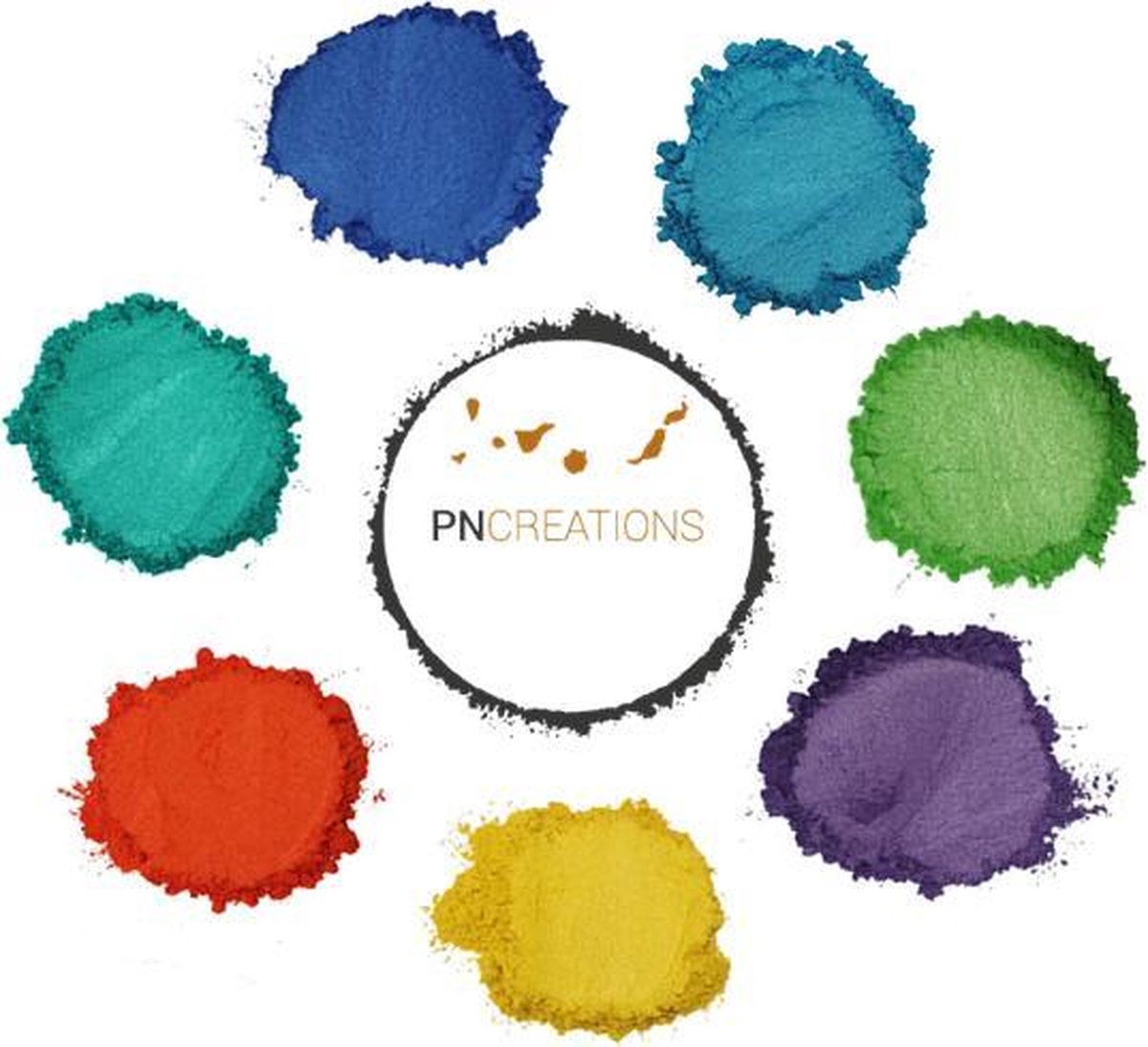 PNCreations Pigmentpoeder Fresh Color Mix | Kleurpoeder | 7 Kleuren | Epoxy | Zeep Maken | Hars | Giethars | Verftoevoeging