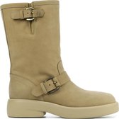 Elena Iachi Vrouwen Leer Effen  / Laarzen / Damesschoenen E2824 - Beige - Maat 38