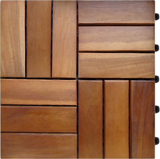 1x Houttegel Acacia - Mozaïek 30x30cm - FSC®-gecertificeerd