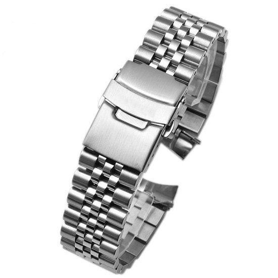 Jubilee Horlogeband geschikt voor de SEIKO Diver SKX013 20mm aanzet RVS316l Holle Endlinks | Bandje - Horlogebandje