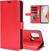 OnePlus Nord N100 hoesje - Wallet bookcase - Rood - GSM Hoesje - Telefoonhoesje Geschikt Voor: OnePlus Nord N100
