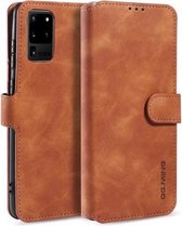 CaseMe - Samsung Galaxy S20 Plus Hoesje - Met Magnetische Sluiting - Ming Serie - Leren Book Case - Licht Bruin