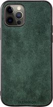 iPhone 12 Pro Max Hoesje Alcantara 2020 - Groen