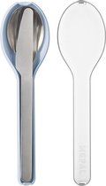 Mepal – Bestekset 3-delig Ellipse – Bestaat uit een mes, vork en lepel – Nordic blue – RVS bestekset