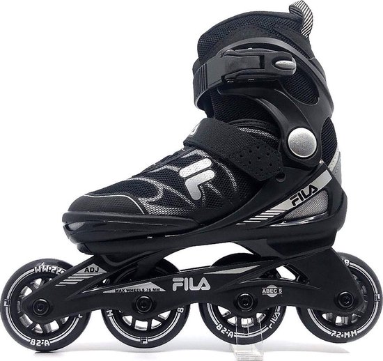 Fila J-One kinder inline skates - 72 mm - zwart - maat 28 t/m 32