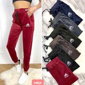 Joggingbroek bruin dames broek velours maat S/M