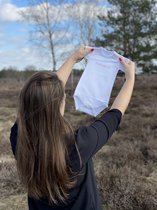 Biologisch rompertje met tekst | Kiekeboe | Roze | 50/56