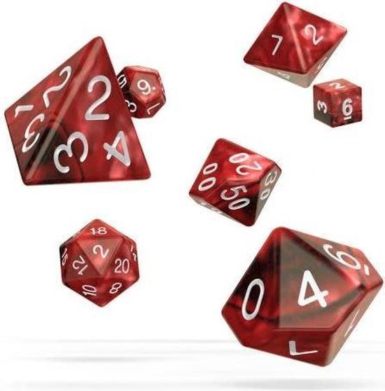 Afbeelding van het spel Oakie Doakie - Set of 7 Polyhedral Dice - Gemidice: Vampire