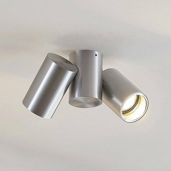 Arcchio - plafondlamp - 2 lichts - aluminium, metaal - H: 11.5 cm - GU10 - aluminium