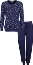 Medaillon Dames Pyjama Blauw MEPYD1007A - Maten: 3XL