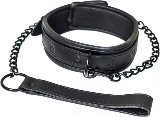 Leren Verstelbare Halsband Met Ketting Riem - Collar BDSM Bondage - | bol.com
