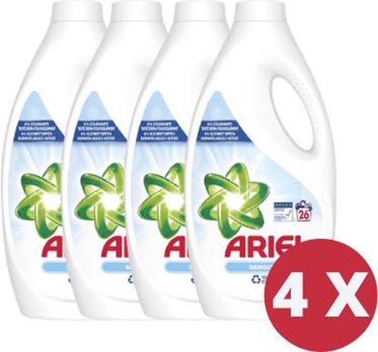 paradijs Insecten tellen Anesthesie Ariel Sensitive Vloeibaar Wasmiddel - 4 x 26 SC | bol.com