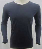Moscow Basic Shirt - Donker Blauw - V Hals - Maat XXL