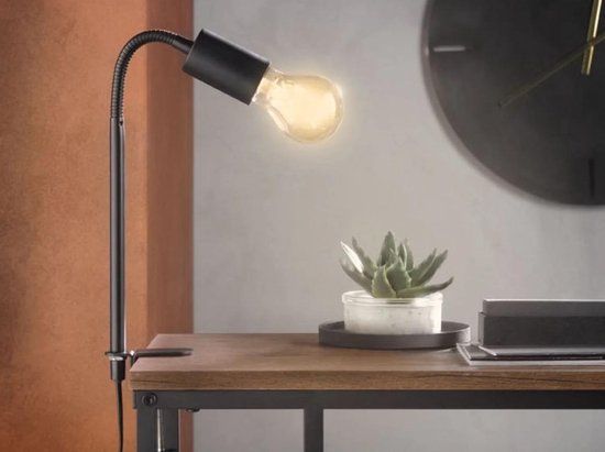 LIVARNO LUX® LED- Klemlamp Zwart - Bureau lamp - Sfeerlamp - Moderne lamp  -... | bol