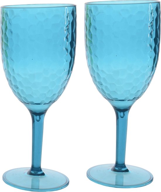 VERRE A VIN PLASTIQUE TURQUOISE