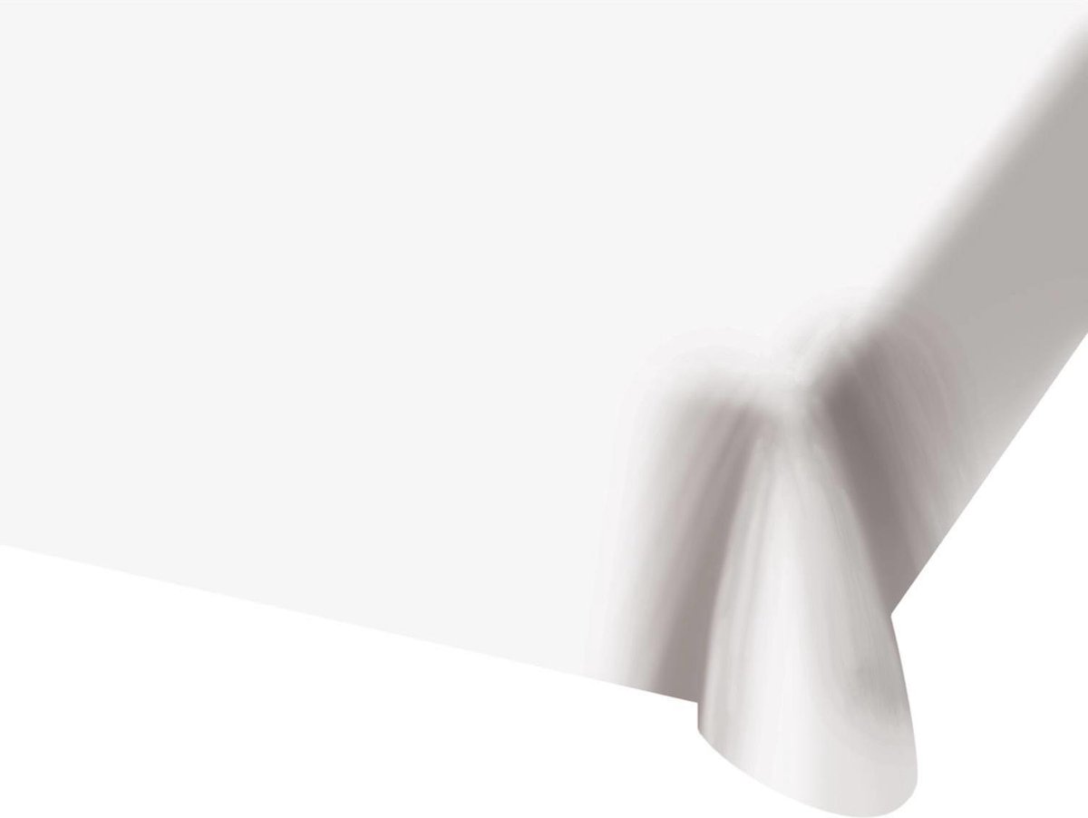 2x stuks tafelkleed van wit plastic 130 x 180 cm - Tafellakens/tafelkleden voor verjaardag of feestje