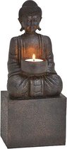 Groot Buddha beeld met theelichthouder - Waxinelichtjeshouder