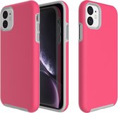 Apple iPhone 11 Hoesje - Mobigear - Antislip Serie - Hard Kunststof Backcover - Roze - Hoesje Geschikt Voor Apple iPhone 11