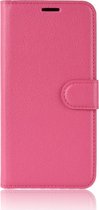 LG G8X ThinQ Hoesje - Mobigear - Classic Serie - Kunstlederen Bookcase - Roze - Hoesje Geschikt Voor LG G8X ThinQ