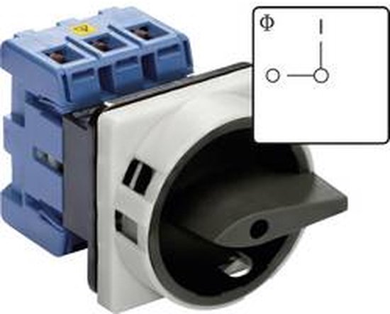 Kraus & Naimer KG20B.T103/01.E Interrupteur-sectionneur Commutable 25 A 1 x 90 ° Zwart 1 pièce(s)