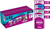 Whiskas 1+ Adult Katten Natvoer - Vis in Gelei - 40 x 100 gram