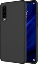 Huawei P30 hoesje zwart siliconen case hoes cover hoesjes