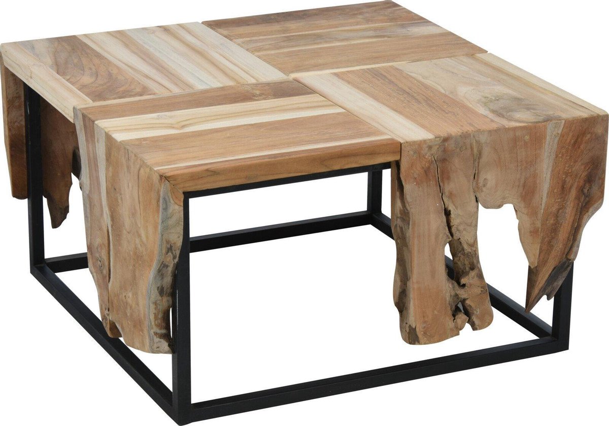 Ambiance Bijzettafel - 65x65x35 - cm - teakhout