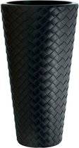 Hoge pot met rotan imitatie inzet 40x78 cm Matuba Slim  - Antraciet