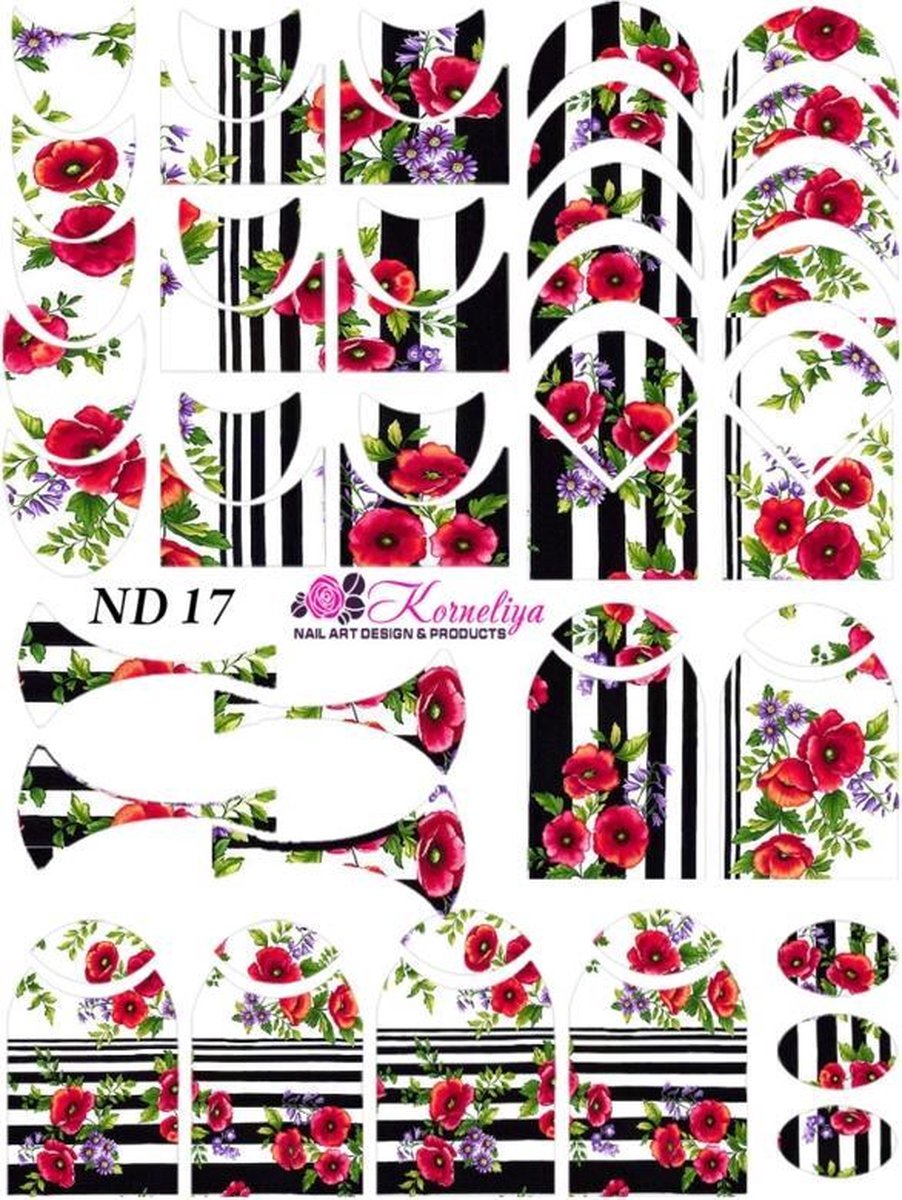 Goedkoopste Waterdecal - Nailart Decal - Korneliya Dress On ND 17