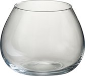 J-Line vaas Fie - glas - transparant - small - 15.00 cm hoog
