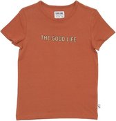 CarlijnQ The Good Life Shirt - Jongen Meisjes Uni - Oranje 74/80