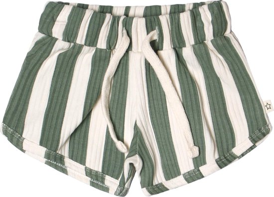 Your Wishes korte broek / shortje - groen met wit gestreept - Bold Stripes  122/128 | bol.com