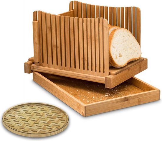 coupe-pain bambou - outil de coupe de pain - planche à pain -  ramasse-miettes | bol.com