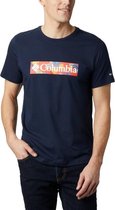 Columbia M Rapid Ridge Graphic Tee 1888813464, Mannen, Marineblauw, T-shirt, maat: S EU