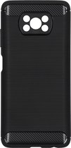 Brushed Backcover Xiaomi Poco X3 (Pro) hoesje - Zwart