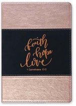 Schrijfdagboek lux leather faith hope love