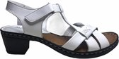 manlisa velcro 6 cm hakje lederen comfort sandalen S-103-S-064 wit mt 37