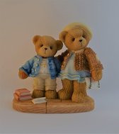 Cherished Teddies - 706744 - Boy And Girl WIth Report Card Figurine