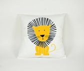 Kussensloop Stoere Leeuw - Sierkussen - Decoratie - Kinderkamer - 45x45cm - Exclusief Vulling - PillowCity