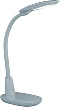 LED Tafellamp - Tafelverlichting - Trinon Grino - 9W - Dimbaar - USB Oplaadbaar - Mat Grijs - Kunststof
