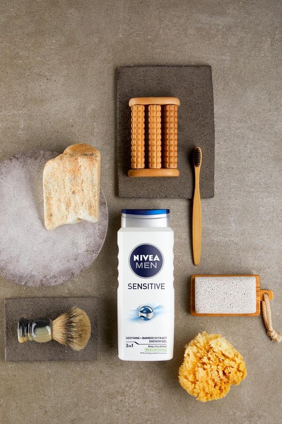 NIVEA MEN Sensitive - Douchegel - 6 x 250 ml - Voordeelverpakking