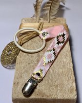 Speenclip Speenkoord Bohemian Roze Goud Baby - Goedkoop - Gratis verzending