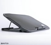 Bintoi® LSE100 – Laptop Standaard Verstelbaar – Tablet Houder – Laptopstandaard Laptoptafel – Laptop Cooler Stand – Laptophouder Laptop  Koeler Verhoger – Cooling Pad – 6 Ventilatoren – Cadeau Tip