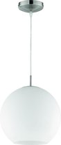 LED Hanglamp - Hangverlichting - Nitron Mono XL - E27 Fitting - Rond - Mat Nikkel - Aluminium