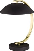 LED Tafellamp - Tafelverlichting - Nitron Reton - E14 Fitting - Rond - Mat Zwart - Aluminium