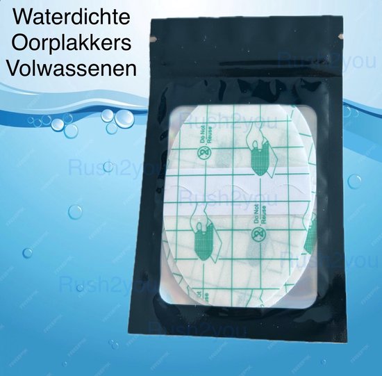 Foto: Waterdichte oorplakkers waterdichte oorbescherming wegwerp oorbescherming oorplakkers volwassenen oorstickers volwassenen zwembescherming swimming waterproof ear protection adult ear cover 