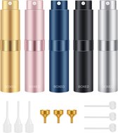 Boxed Parfumverstuiver Navulbaar - 5 stuks - Mini Parfum Flesje - Parfum Verstuiver Set - Parfumflesje - Reisflesje 8 ML - Meerdere Kleuren
