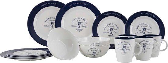 Foto: Gimex marine line servies blue marlin 16 delig