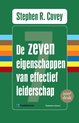 Boekomslag met de titel 'De zeven eigenschappen van effectief leiderschap' in groen.